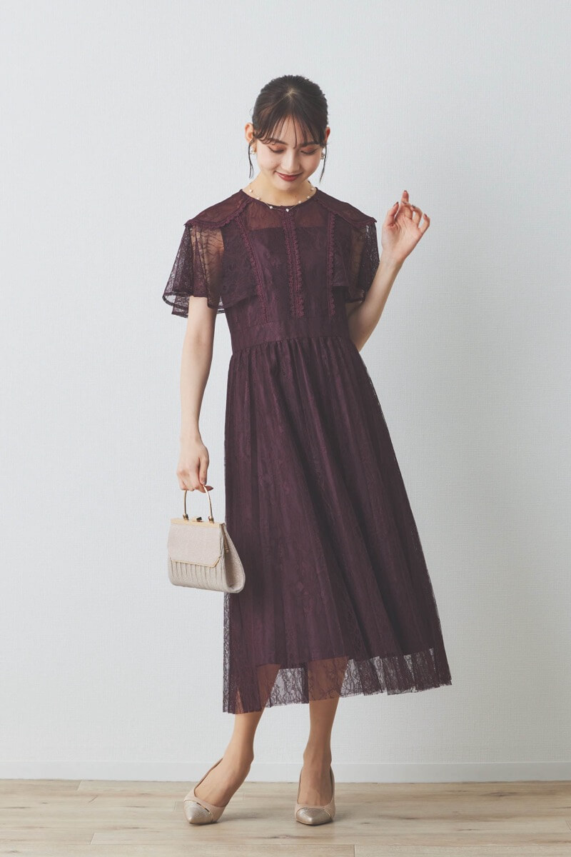 ワインレッド
                  REPLETE ドレス