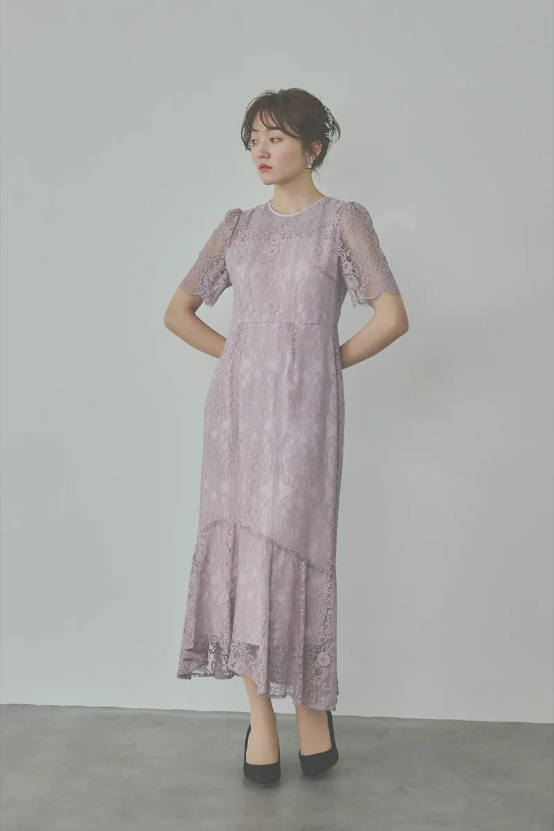 ピンクのファインレースドレス[S]　JILLSTUART