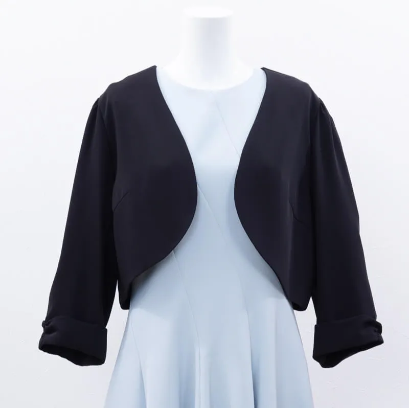 黒のV開きシンプルボレロ(LL)